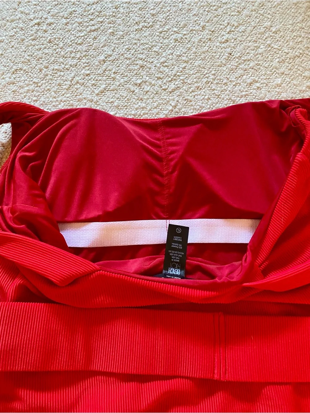 Beach Riot Sydney Red Belted One-Piece Swimsuit